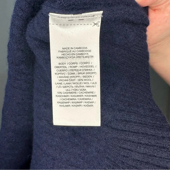 Ralph Lauren Skirt Wool Cashmere Blend Sweater Skirt Navy Blue Sz M - Picture 5 of 7